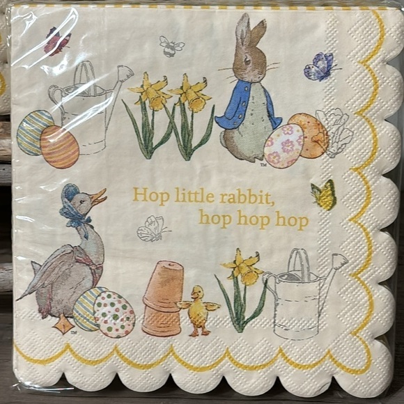 NEW IN PACKAGING! MERI MERI PETER RABBIT HOP LITTLE RABBIT HOP HOP HOP NAPKINS - Picture 3 of 7